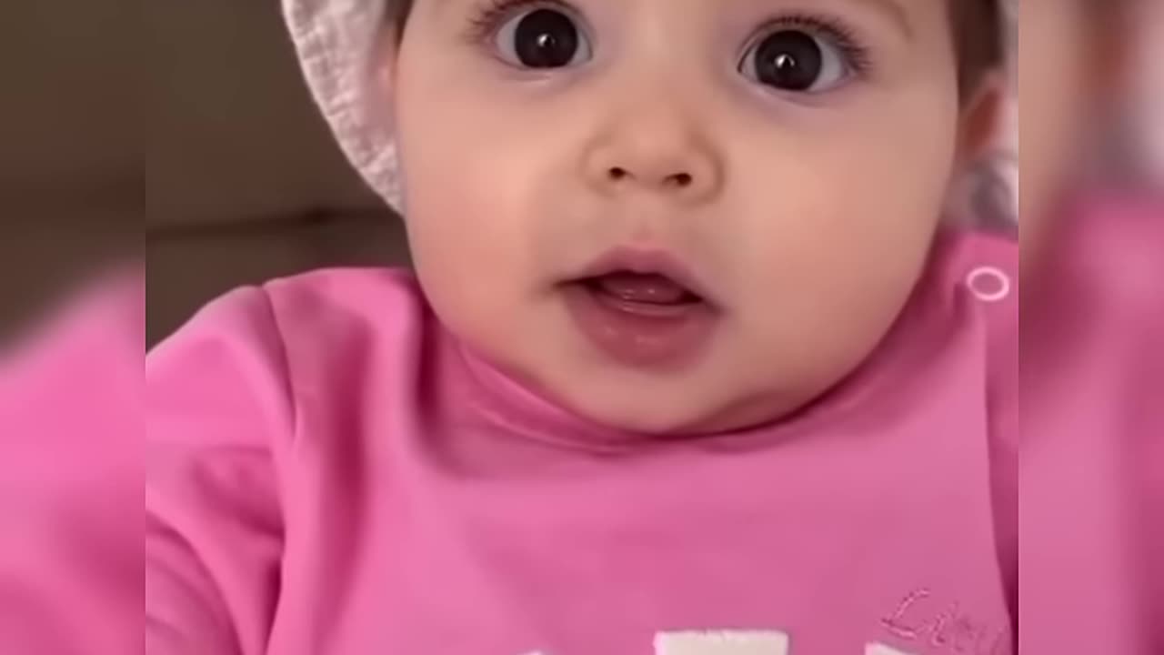 Funny moment with baby playing