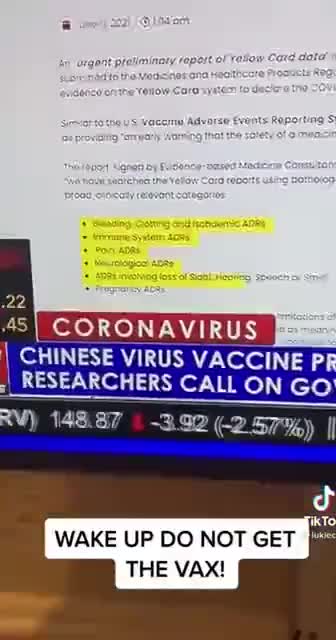 UK reports Vax is Unsafe for use in humans