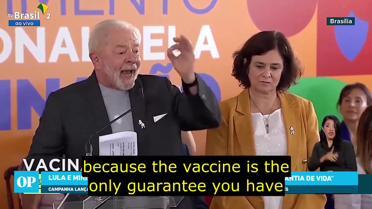 Big Pharma Pimp Brazilian president Lulu tells Brazilians to give their Children the KILLSHOT (if they love them)