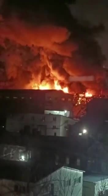 Fire in Vladivostok (Russia)