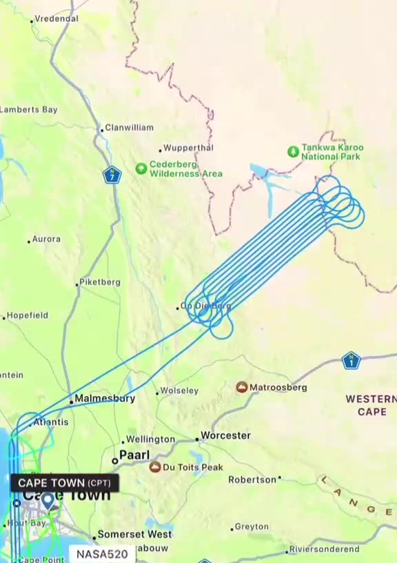 NASA's strange flights between Cape Town, George & Prince Albert