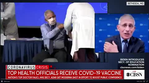 Dr. Fauci lies about taking the jab on camera