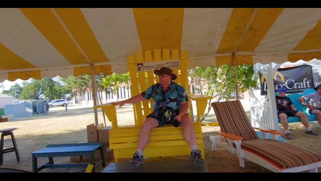 Big Yellow Chair with Jiggy Jaguatr KSF 22 Hutchinspon KS