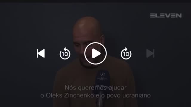 Pep Guardiola Que falava sobre a guerra na Ucrânia