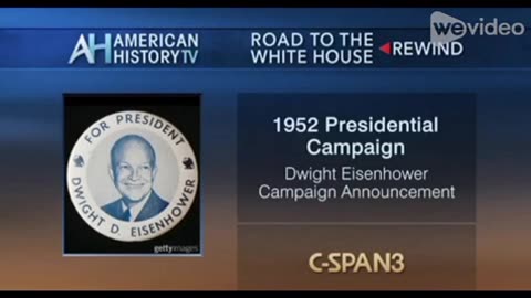 spotlighting Dwight Eisenhower’s announcement for the 1952 Republican presidential nomination