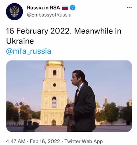 Russia posted this on twitter 🤣