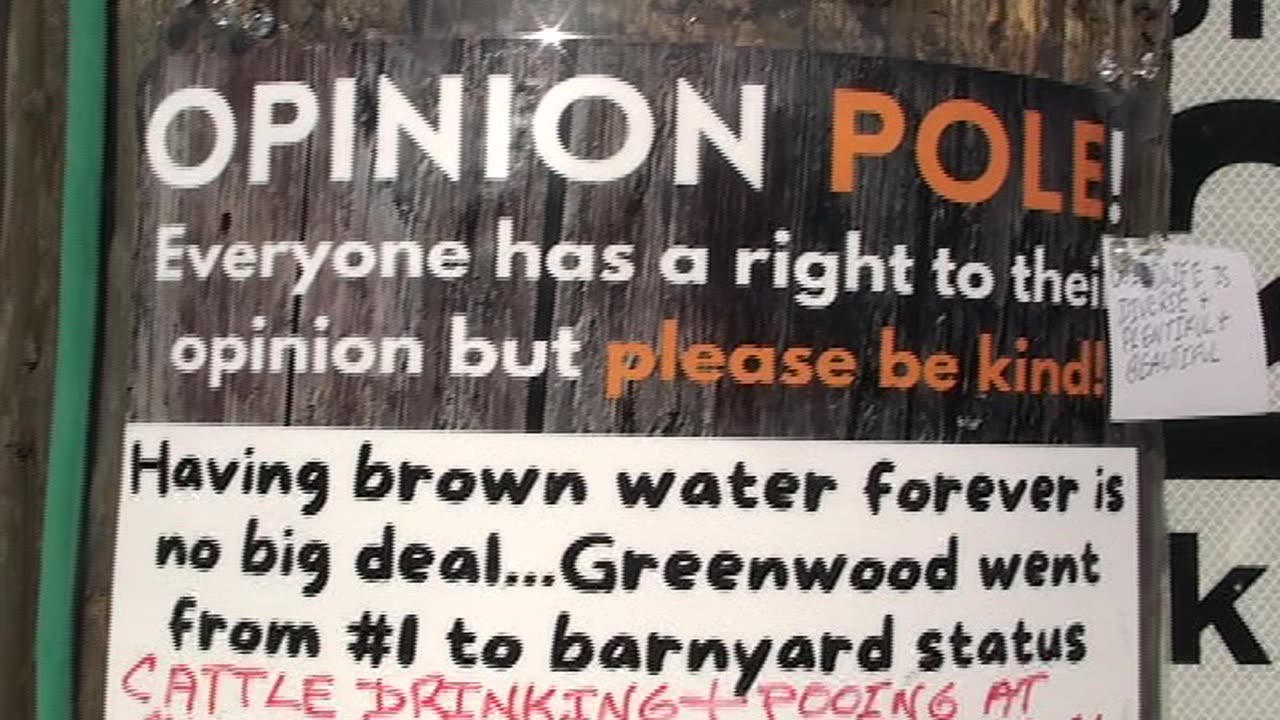 opinion pole having brown water is no big deal greenwood was #1 now cow pasture