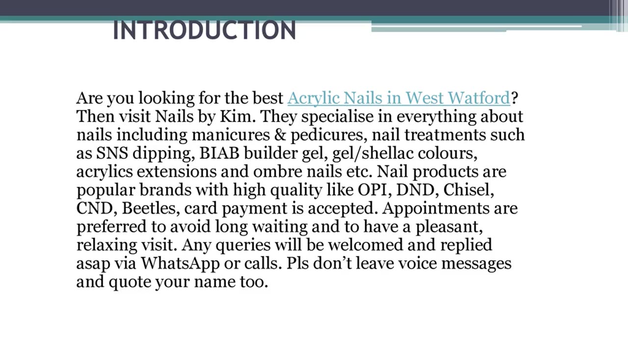 Best Acrylic Nails in West Watford