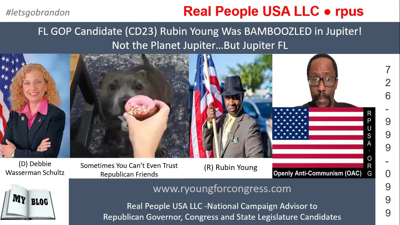 FL Republican Congressional Candidate (CD23) Miami Was Bamboozled From Within Republican Ranks