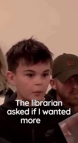 Boy reads book he found in middle school