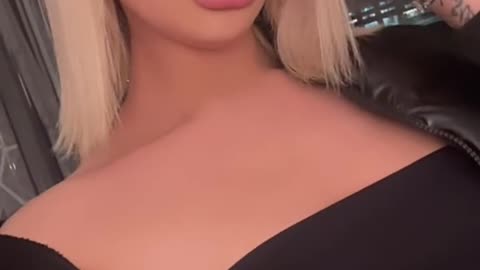 a blonde cute tgirl