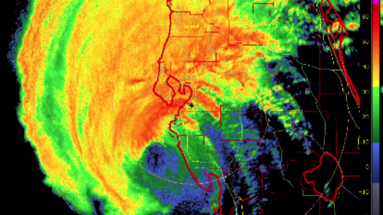 MILTON BULLSEYE’S DIRECTLY INTO TAMPA DOPPLER RADAR