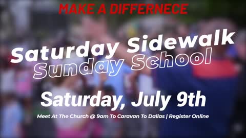 Saturday Sidewalk Sunday School