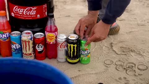 Giant Coca Cola & Big Monster,Chupa Chups, Mtn Dew, Fanta, Mirinda and Mentos soda mix Underground10