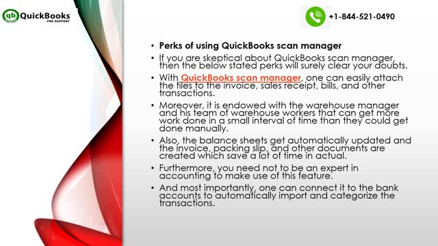 QuickBooks scan manager