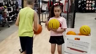 Treinando um pouco no basquete