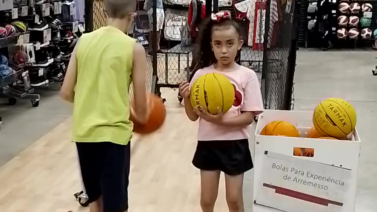 Treinando um pouco no basquete