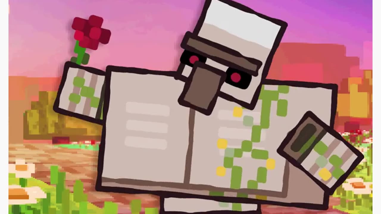 Minecraft Golem & Bee Cute Moment