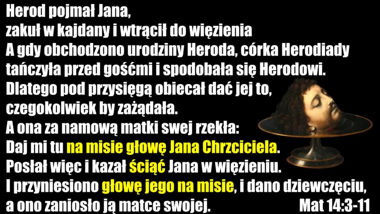 KARMA Eliasza GŁOWĄ CHRZCICIELA