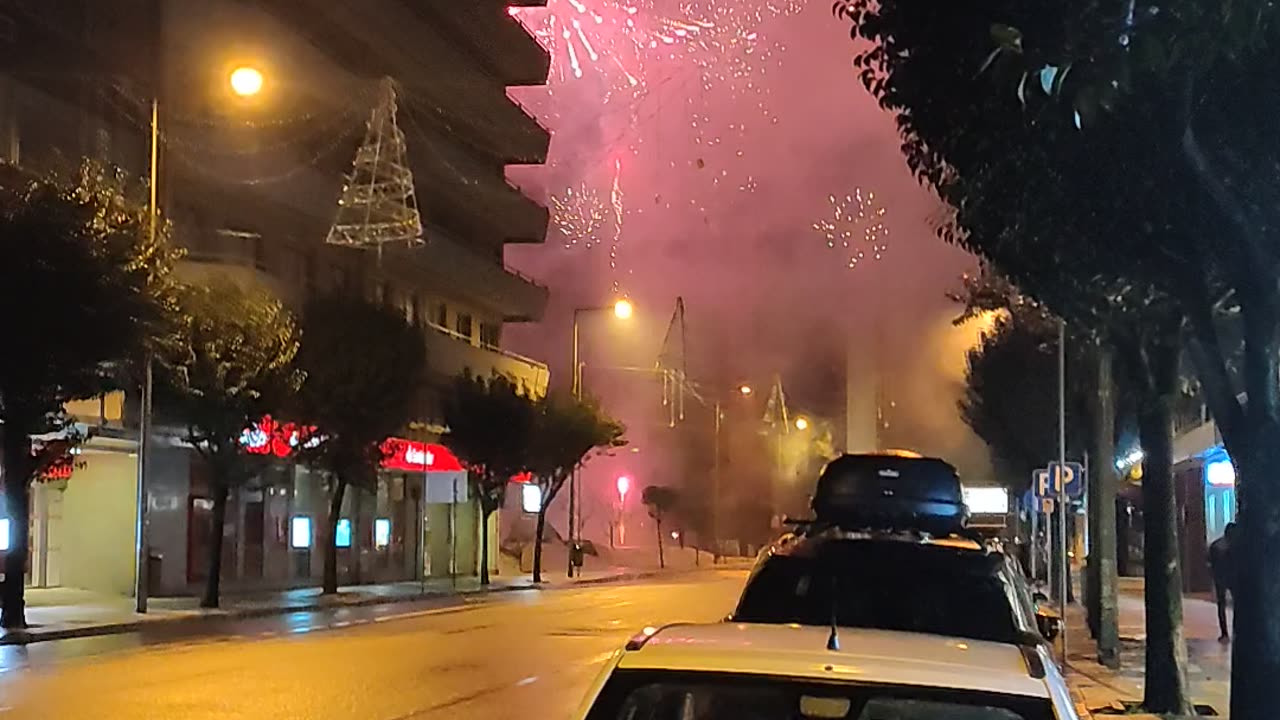 celebration with varieties of lightening