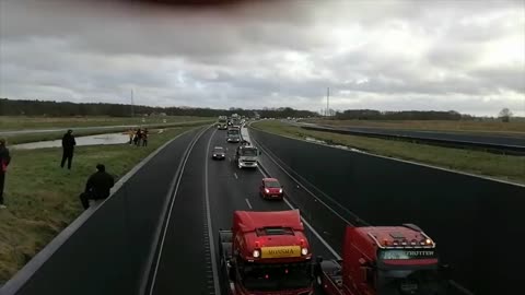 Belgium Truckers Convoy for FREEDOM