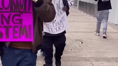 In Texas Voter Fraud Protest going on right now 11.15.22