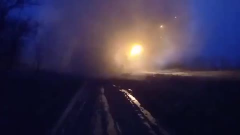 DPR MLRS firing on the fortified area in Avdeevka