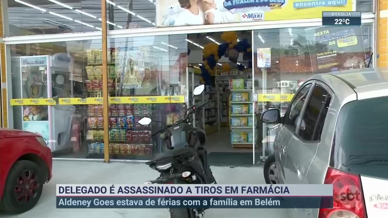 Delegado é assassinado a tiros em Farmácia | SBT Brasil (29/10/22)