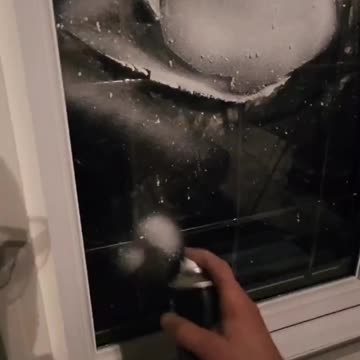 painting with snow spray