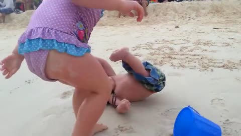 Funniest Babies on the Beach | Cute Baby Funny Moments