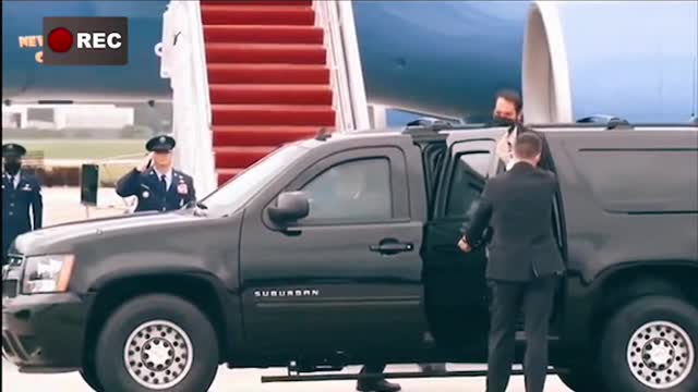 Joe Biden * Makes* Sure He Don't Slips From Stairs