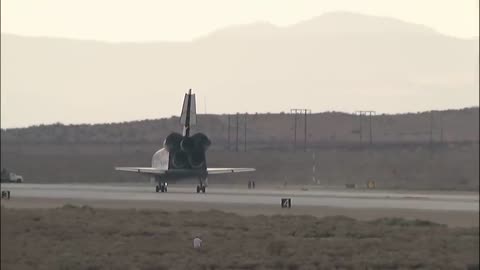 This is how the space shuttle landed after being in space