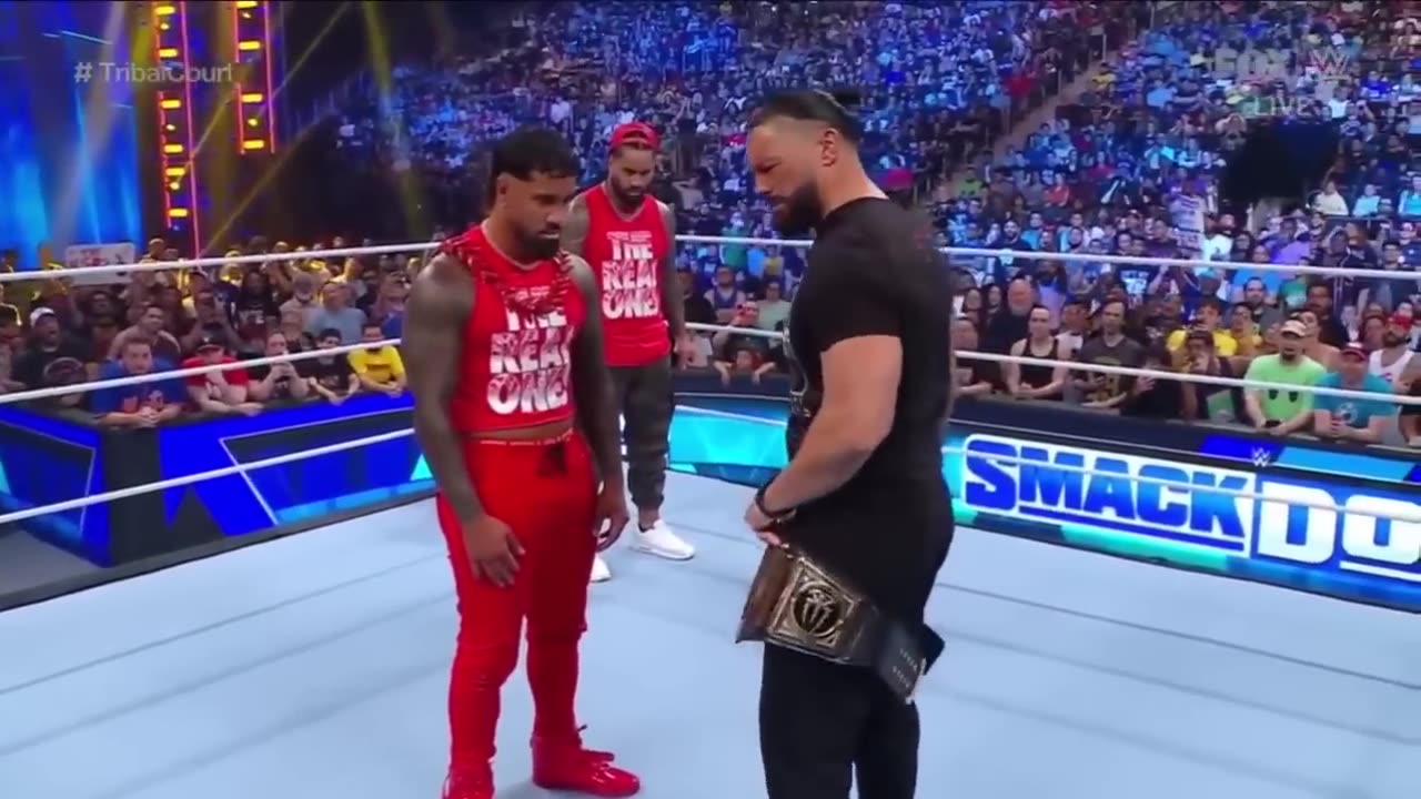 Roman Reigns Attack On The Usos In SmackDown 🤯 || Tribal Court 🤯|| SmackDown Highlights