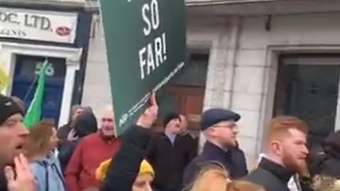 These were the good people of Cork today protesting against unvetted migrants being dumped...