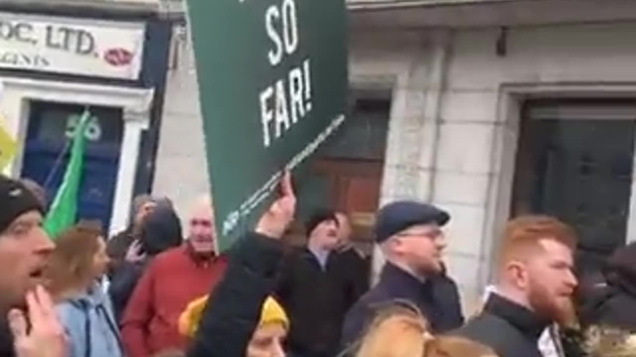These were the good people of Cork today protesting against unvetted migrants being dumped...