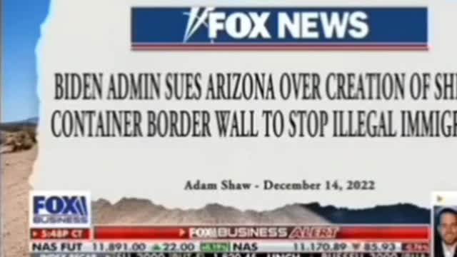 I didn't administration file papers to stop shipping containers from building a makeshift wall