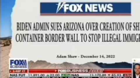 I didn't administration file papers to stop shipping containers from building a makeshift wall