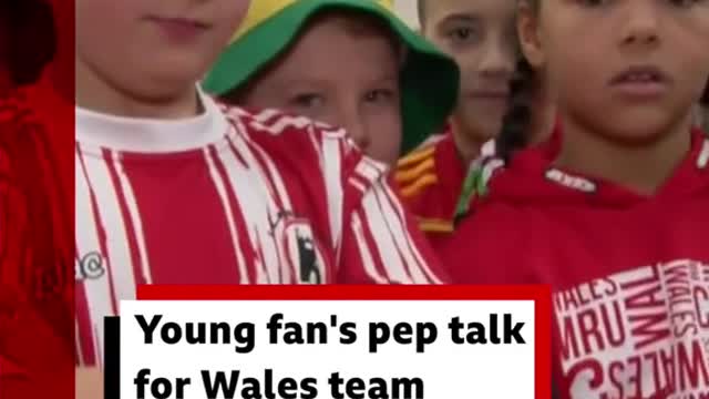 Young fan's pep talk for Wales team