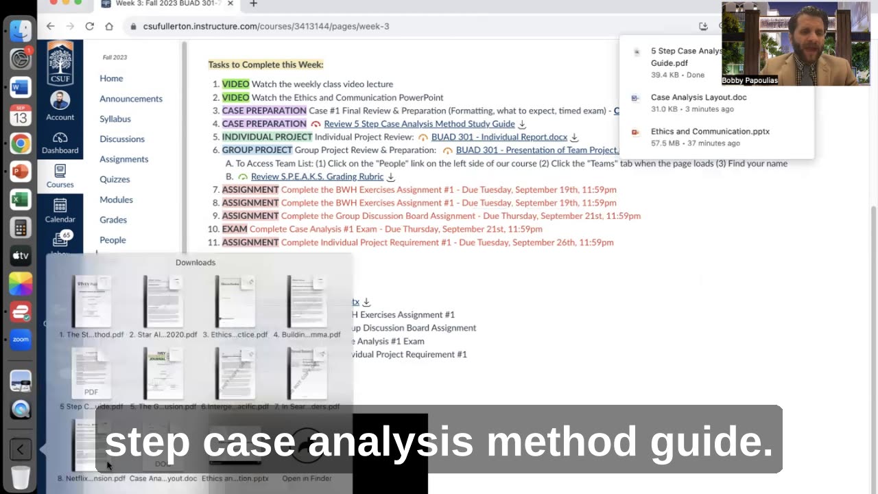 BUAD 301 OA - Week 3 Video Lecture - Fall 2023