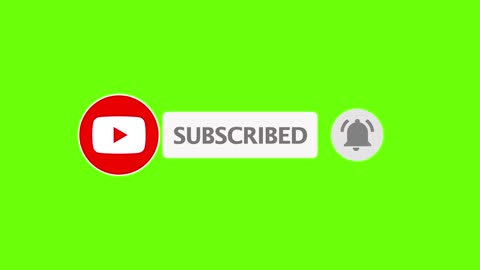 No copyright green screen subscribe button