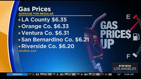 Gas prices in Southern California climb for ninth consecutive day.