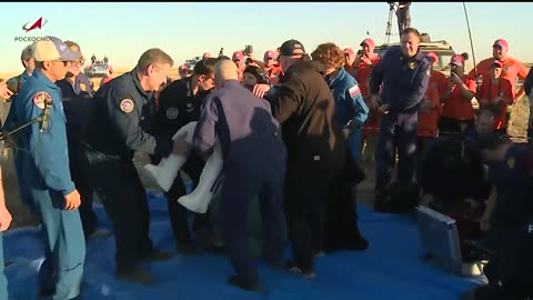 U.S. Astronaut, Crewmates Return to Earth from the International Space Station