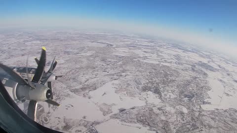 Two Tu-95ms long-range strategic missile carriers made a routine flight