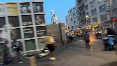 Downtown Los Angeles this morning: