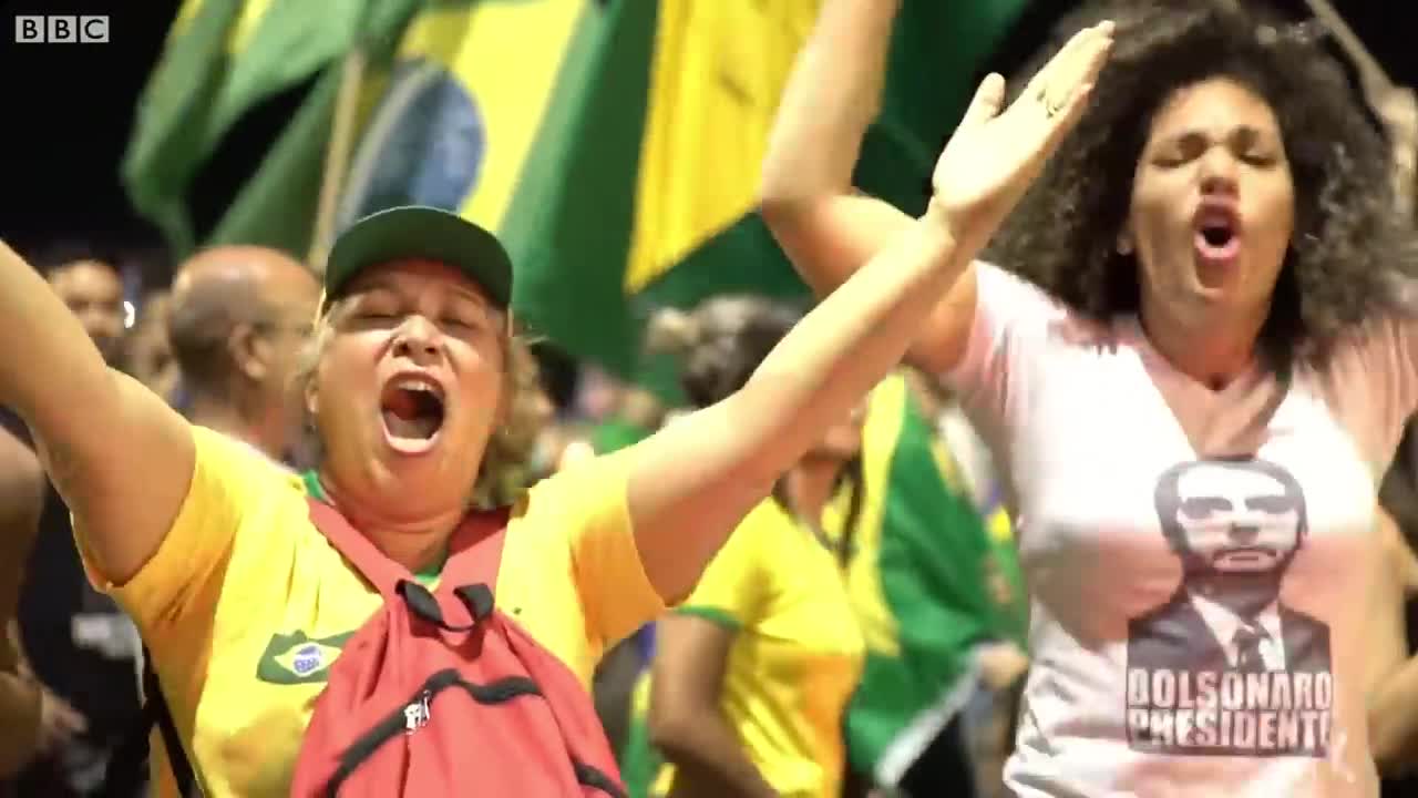 Brazil election: Jubilation and despair among rival supporters - BBC News