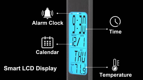 Wireless Charging LED Desk Lamp 10W With Calendar Temperature Alarm Clock