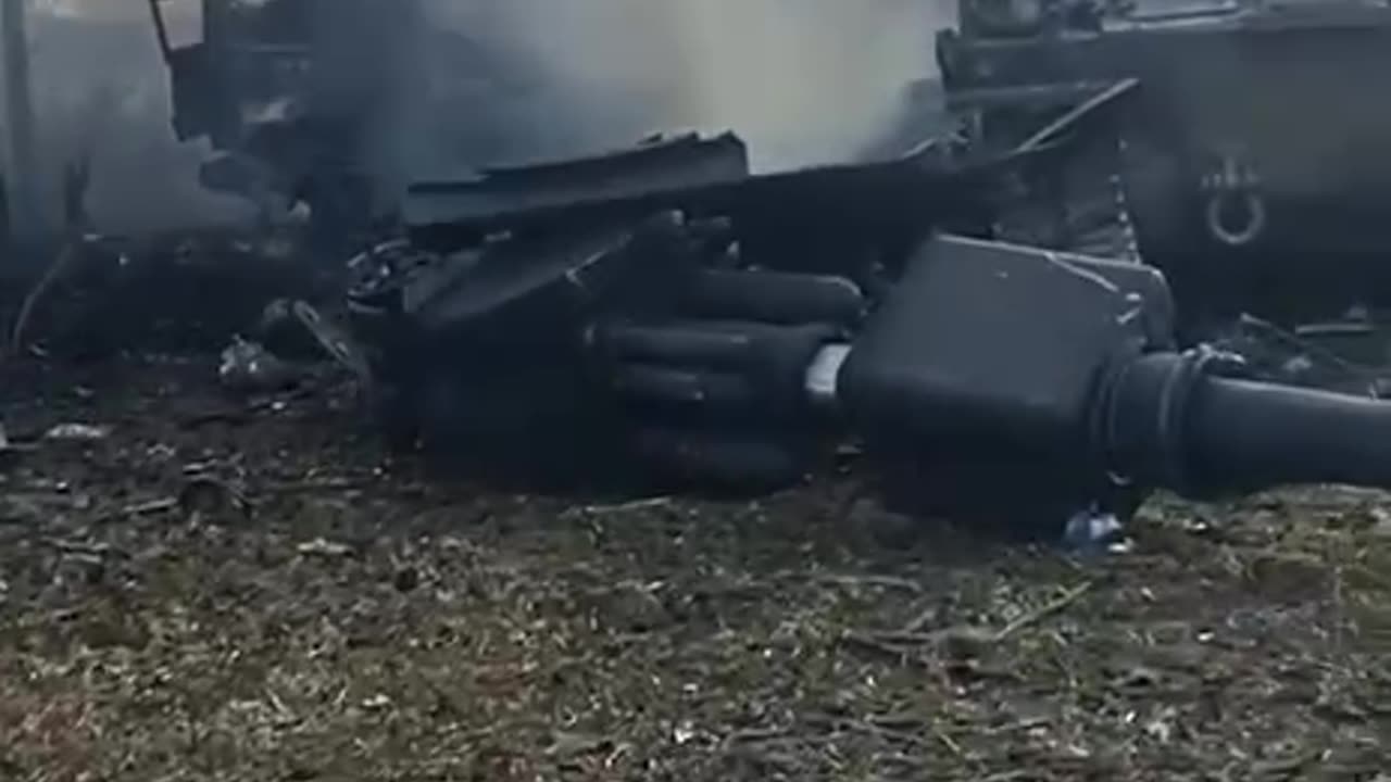 Destroyed in the Donbass Polish SAU Krab.