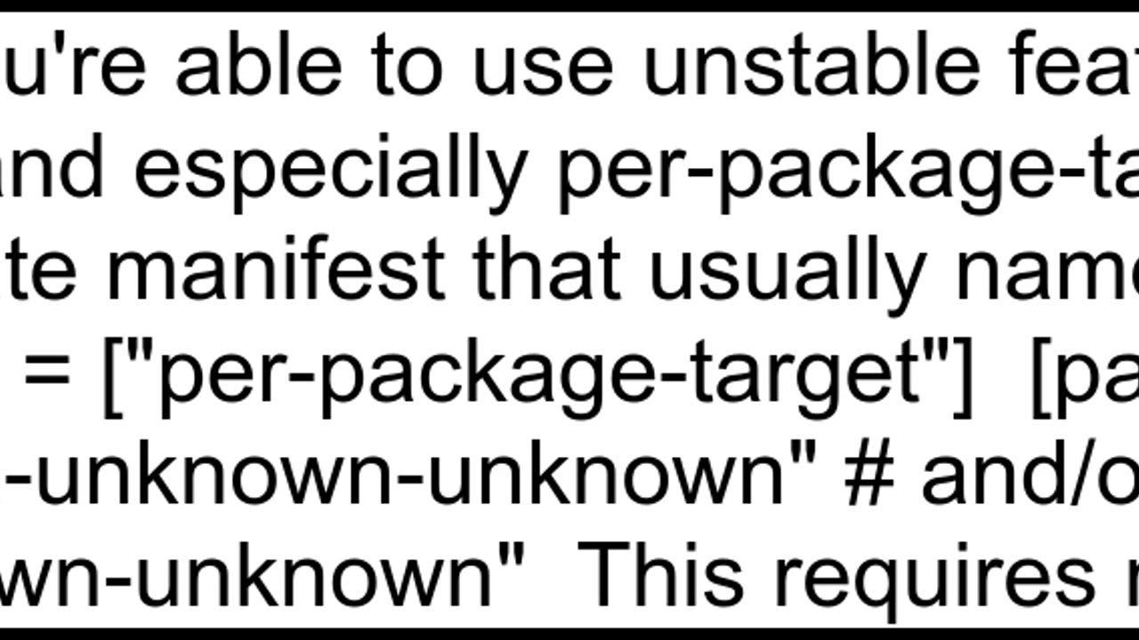 How can I set default build target for Cargo