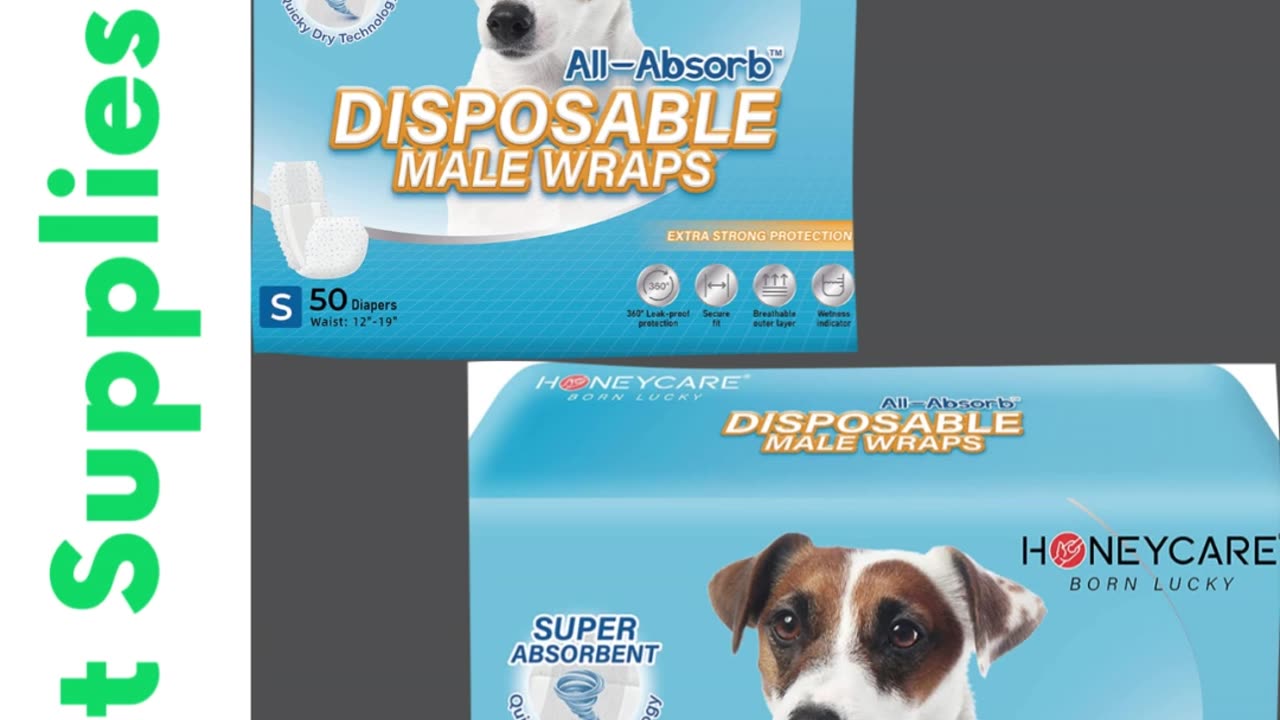 All-Absorb A26 Male Dog Wrap, 50 Count, Small | #gadgets | #shorts