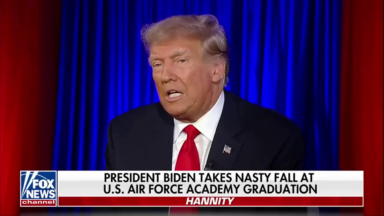 Trump reacts to Biden's fall
